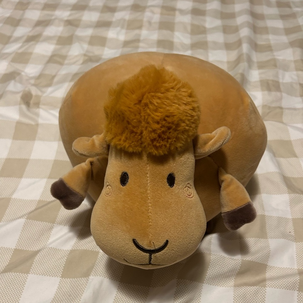 Cute Brown Plush Animal Pillow